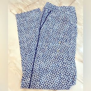 MICHAEL KORS Lightweight Elastic Waist Drawstring pants - Blue Patterned Size L